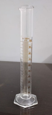 SATMED Measuring Cylinder Borosilicate Glass Graduated Cylinder(100 ml)