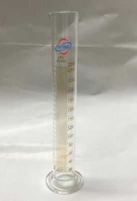 SATMED Measuring Cylinder Borosilicate Glass Graduated Cylinder(250 ml)