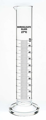 Rawal High Quality Glass Graduated Measuring Cylinder for Laboratory Borosilicate Glass Graduated Cylinder(50 ml)