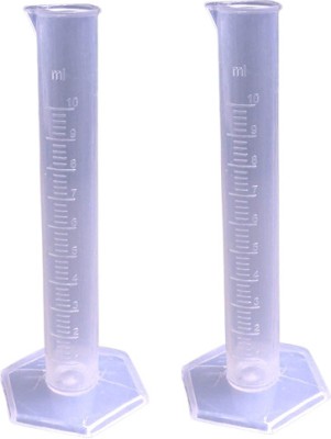 Apex Labs Measuring Cylinder 10 ML Pack of 2 PP (Polypropylene) Graduated Cylinder(10 ml)