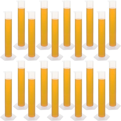 Salco 20 Pack 50 ml Graduated Cylinder Set for Hydrometer Test Borosilicate Glass Graduated Cylinder(50 ml)