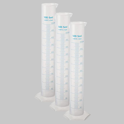 Z GLASS Measuring Cylinder_500 ml_pack of 6 Plastic Graduated Cylinder(500 ml)