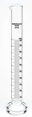 SHIVAM SCIENTIFIC MALL Measuring Cylinder 100ml Borosilicate Glass Graduated Cylinder(100 ml)