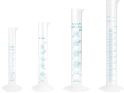 Spylx Measuring Cylinder Combo Pack of 3, 10ml-25ml-100ml Polypropylene Hexagonal Base PP (Polypropylene) Graduated Cylinder(100 ml)