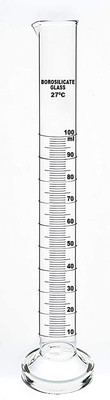 Rawal High Quality Glass Graduated Measuring Cylinder for Laboratory Borosilicate Glass Graduated Cylinder(100 ml)