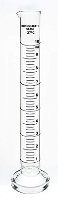 GVSSCO High Quality Glass Graduated Measuring Cylinder for Laboratory Measuring Cup(10 ml)