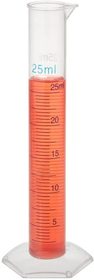 Spylx Plastic Measuring Graduated Cylinder's for Laboratory Test pack of 1 Plastic Graduated Cylinder(25 ml)