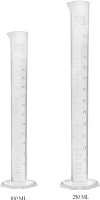 Greyart Plastic Graduated Cylinder Beaker 100ml,250ml Science Measuring Cylinder Plastic Graduated Cylinder(350 ml)