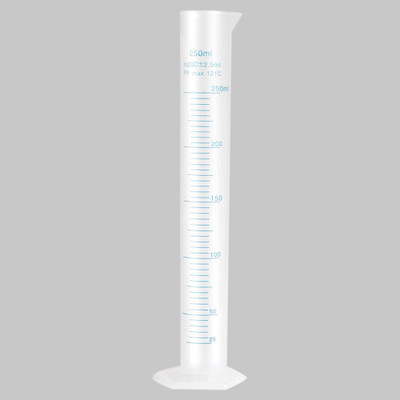 Z GLASS Measuring Cylinder Plastic Graduated Cylinder(250 ml)