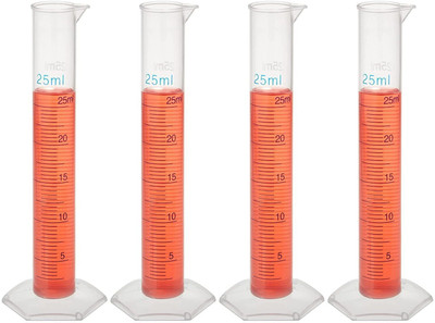 Spylx Plastic Measuring Graduated Cylinder's for Laboratory Test Plastic Graduated Cylinder(25 ml)
