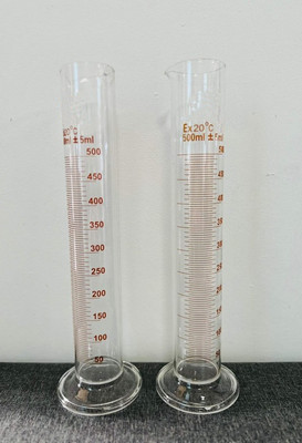 SATMED Measuring Cylinder Borosilicate Glass Graduated Cylinder(500 ml)