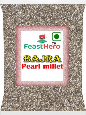 Feasthero Premium Quality Bajra Sabut (Pearl Millet Whole Grain) -500g Bajra Seeds Pearl Millet(500 g)