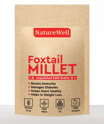 Naturewell Organics Kangni | Foxtail Millets 200g - Navane|Kaon|Kang|Kakum|Korralu|Thinai Foxtail Millet(0.2 kg)