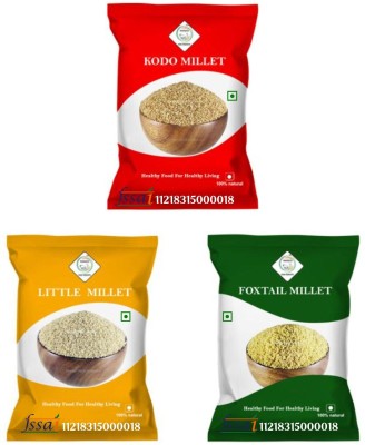 Swasth Millet Combo Pack of 3 Each-1 Kg(Littlt,Kodo,Foxtail,)Low Glycemic Index Mixed Millet(3 kg, Pack of 3)