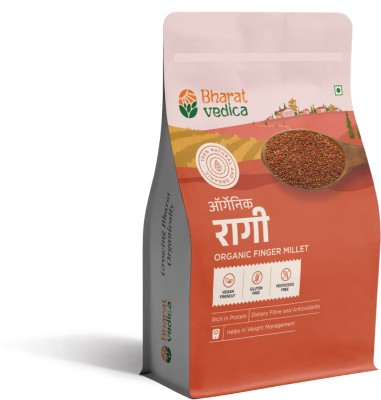 Bharat Vedica Organic Ragi Millet, Gluten-free Whole grain Millet, Nutrient Rich Ragi(1 kg)