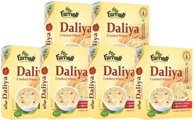 FarrmB Daliya 500gm (Pack Of 6) Whole Wheat(3000 g, Pack of 6)