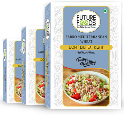 Future Foods Farro, Mediterranean Emmer, Khapli Whole Wheat(450 g, Pack of 3)