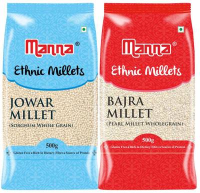Manna Unpolished Jowar Bajra Millets Sorghum Pearl Gluten Free Manna Unpolished Jowar Bajra Millets Sorghum Pearl Gluten Free