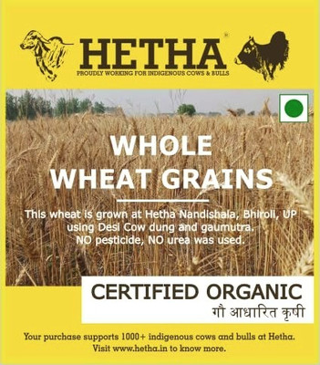 Hetha Product image Whole Wheat Grains - Certified Organic by Ecocert - 2kg Whole Wheat(2 g)