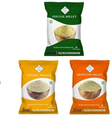 Swasth Millet Combo Pack of 03 Each-1 Kg |Little,Browntop,Foxtail,High Protein& Fibre Mixed Millet(3 kg, Pack of 3)