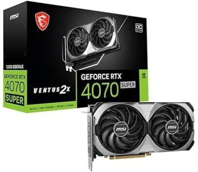 MSI NVIDIA GeForce RTX 4070 SUPER 12G VENTUS 2X OC 12 GB GDDR6 Graphics Card