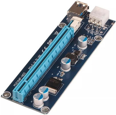 microware NVIDIA PCI-E Extender Riser Card USB 3.0 1x to 16x Adapter for BTC Miner 16 GB GDDR4 Graphics Card