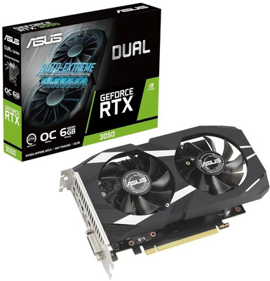 ASUS Dual NVIDIA Geforce RTX 3050 6GB OC Edition Gaming Graphics Card GDDR6 6 GB NVIDIA Chipset 96 bit 1507 MHz Graphics Card(Black)
