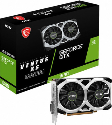 MSI NVIDIA GeForce GTX 1630 VENTUS XS 4G OC 4 GB GDDR6 Graphics Card