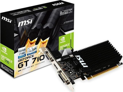 Micro Star International GT 710 DDR3 2 GB NVIDIA Chipset 64 bit 954 MHz Graphics Card(Black)
