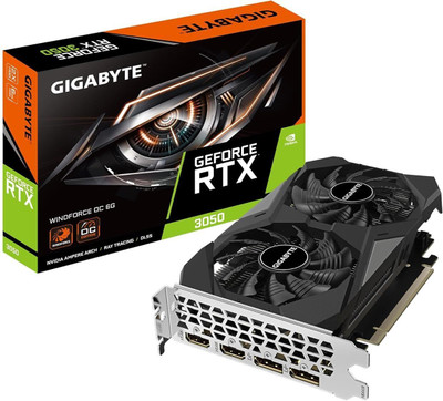 GIGABYTE 3050 WF OC GDDR6 6 GB NVIDIA Chipset 96 bit 2000 MHz Graphics Card(Black)