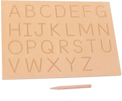 FORSIKHA Learning Tracing Board,Hand Writing Alphabet Sorting Blocks Learning Toys Game(1 Pieces)