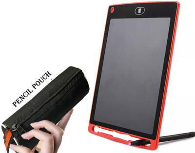 POZUB LCD Writing Paperless Memo Digital Tablet Notepad Scribble Board/E-Writer Pad Educational 8.5Inch LCD Writing Tablet/Drawing Board/Writing Pad +Pencil Pouch 8.5 x 7 inch Graphics Tablet Connectivity - Wireless(Red)