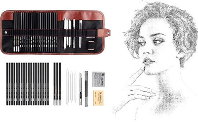 Estervig Drawing Art Tool Kit Pencils 29 Pcs Sketching Pencils Set Travel Pencils Kit Pencil(Pack of 29)