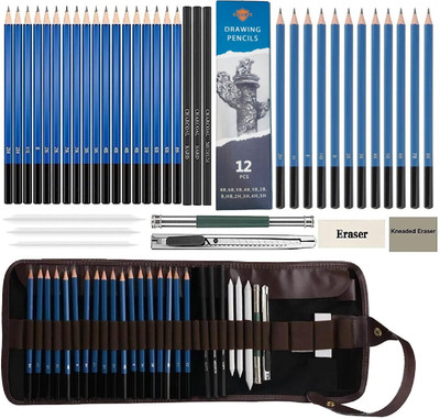 Corslet 41 Pcs Sketch Pencil Kit Set Drawing Supplie Sketching Art Kit Pencil With Pouch Pencil(Pack of 41)