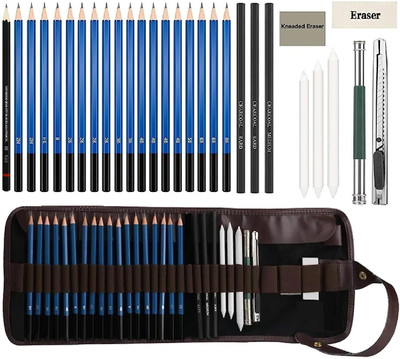 Corslet Sketch Pencil Set 30 Pcs Charcoal Pencils Drawing Set Sketching Pencil Graphite Pencil(Pack of 30)