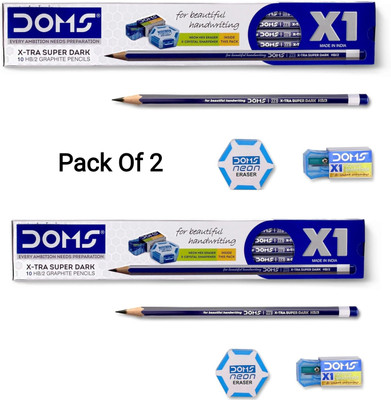 DOMS DOM X-TRA DARK 10HB PENCIL Set of 2 Packets - 20 Pencil(Pack of 20)