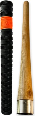 LIVOX Thundarblade, Cricket Bat Handle 2 Grips With Wooden Cone For Good Comfort Ultra Tacky(Black, Pack of 2)