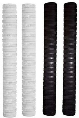 Owlix Set of 4Cricket Bat Handle Replacement Grips- 2White And 2Full Black, Chevtec(Multicolor, Pack of 4)