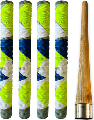 SIXTEEN Good Comfort Thunder blade Texture 4 Cricket Bat Grips And Wooden Grip Cone Ultra Tacky(Multicolor, Pack of 5)