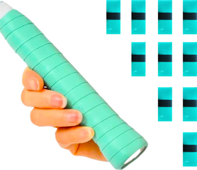 acers Grip Badminton/Tennis/Squash/Pickleball Racket OverGrip Teal Blue Smooth Tacky(Blue, Pack of 10)