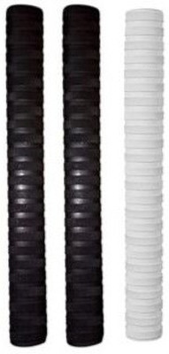 Fitdex Premium Quality 3 Cricket Bat Handle Grips, Extra Tacky(Black, White, Pack of 3)