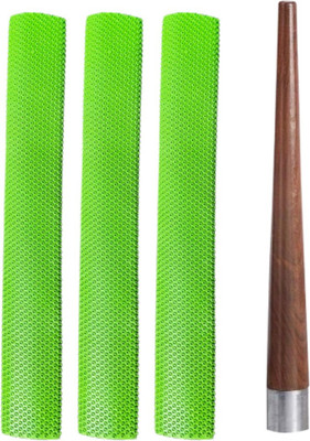gamers hub HitMan Edition Octopus 3 Green Cricket Bat Grip + 1 Wooden Gripper Cone (XP) Suction(Pack of 4)