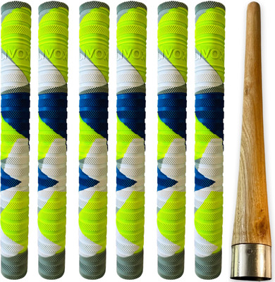 LIVOX Good Comfort Thunder blade Texture 6 Cricket Bat Grips And Wooden Grip Cone Ultra Tacky(Pack of 7)