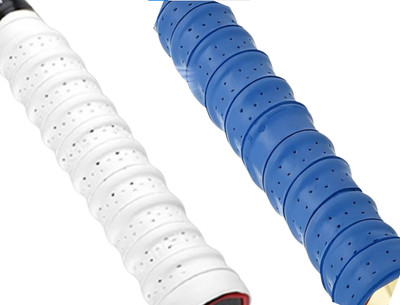 acers Badminton Racket Grip Pores Antiskid Dry Feel(White, Blue, Pack of 2)