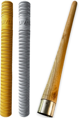 LIVOX First Quality Golden And Silvar Ring Texture Cricket Bat Grips for Good Comfort Ultra Tacky(Silver, Gold, Pack of 3)