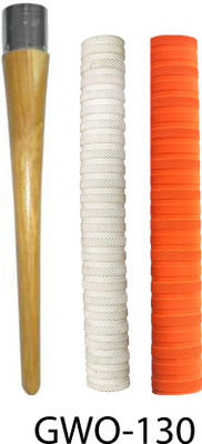 Y2M Set of 2 Cricket Bat grip(1 white + 1 orange ) + 1 wooden gripper GWO-130 Smooth Tacky(White, Orange, Brown, Pack of 3) Y2M Set of 2 Cricket Bat grip(1 white + 1 orange ) + 1 wooden gripper GWO-130 Smooth Tacky(White, Orange, Brown, Pack of 3)