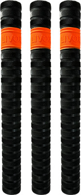 LIVOX Thunderblade Texture Design Cricket Bat Rubber 3 Grips for Good Comfortable Ultra Tacky(Black, Pack of 3)