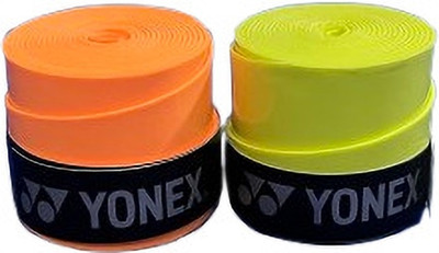 YONEX Tech 501 Grip Smooth Tacky(Orange, Green, Pack of 2)