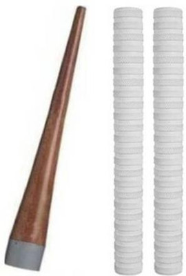 Dinetic COMBO of 1Cricket Bat Handle Gripper With 2Bat Handle Grip(White), Chevron(White, Pack of 3)