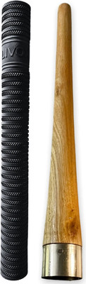 SIXTEEN First Quality Ring Texture Cricket Bat 1 Grip And 1 Wooden Grip Cone Extra Tacky(Black, Pack of 2)